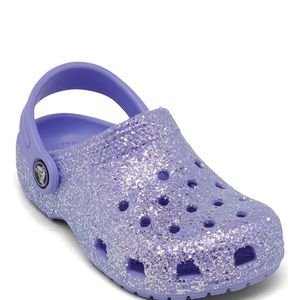 Toddler glitter purple crocs